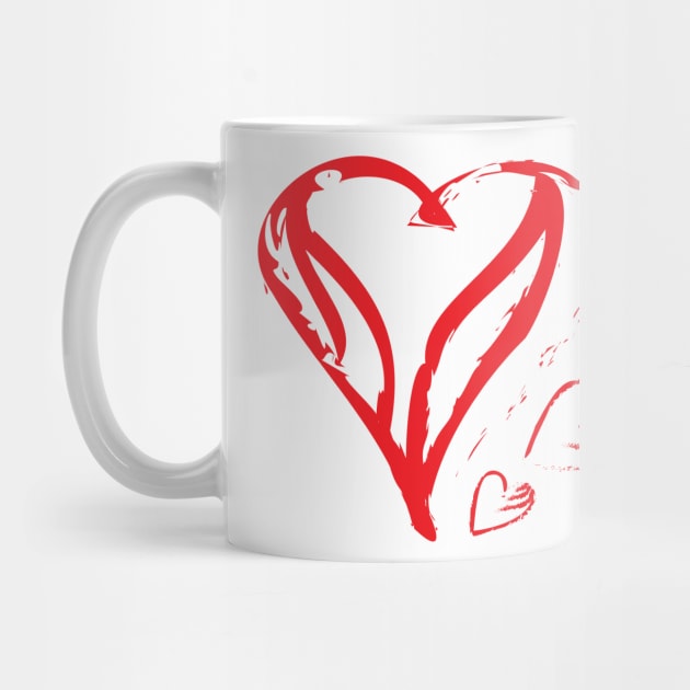 Hand Drawn Red Hearts by sigdesign